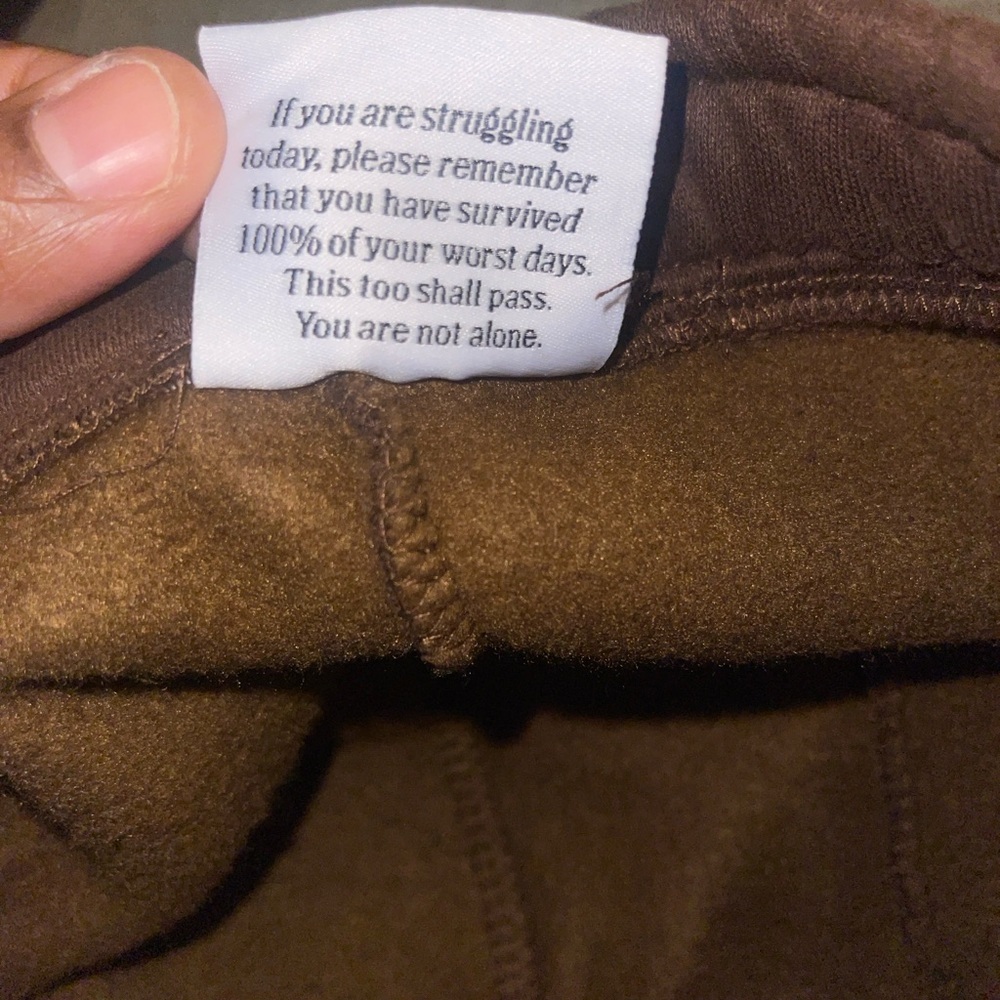 Happy Camp3r Sweatpants with Mental Health is Wealth Print Size Large NWOT - Picture 10 of 10
